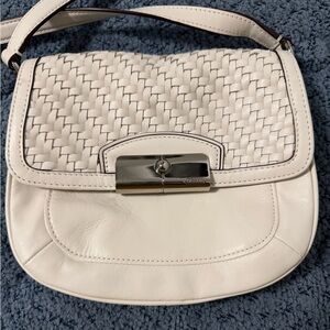 Coach Kristin woven leather crossbody